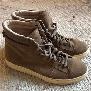 Andrew Marc Tan High-Top Sneakers
